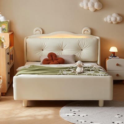 Cream White Kids' Bed