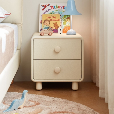 Cheese White Storage Nightstand
