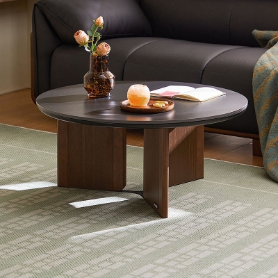 Walnut Color Wood Coffee Table